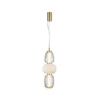 Светильник подвесной Simonet APL.318.06.29 Aployt белый 1 лампа, основание латунь в стиле современный 